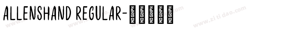 AllensHand Regular字体转换